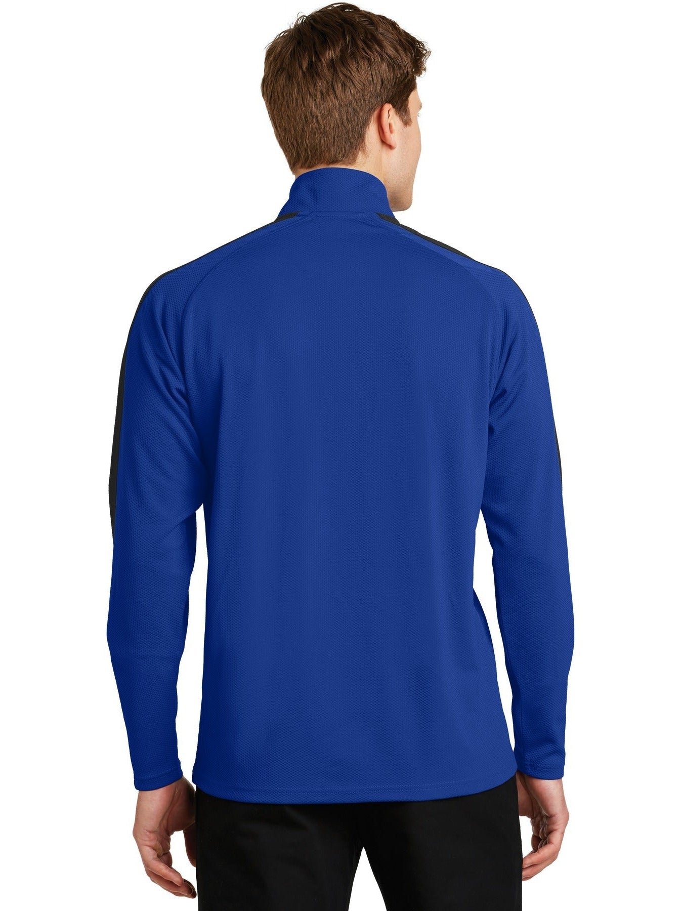 no-logo Sport-Tek Sport-Wick Textured Colorblock 1/4-Zip Pullover-Regular-Sport-Tek-Thread Logic