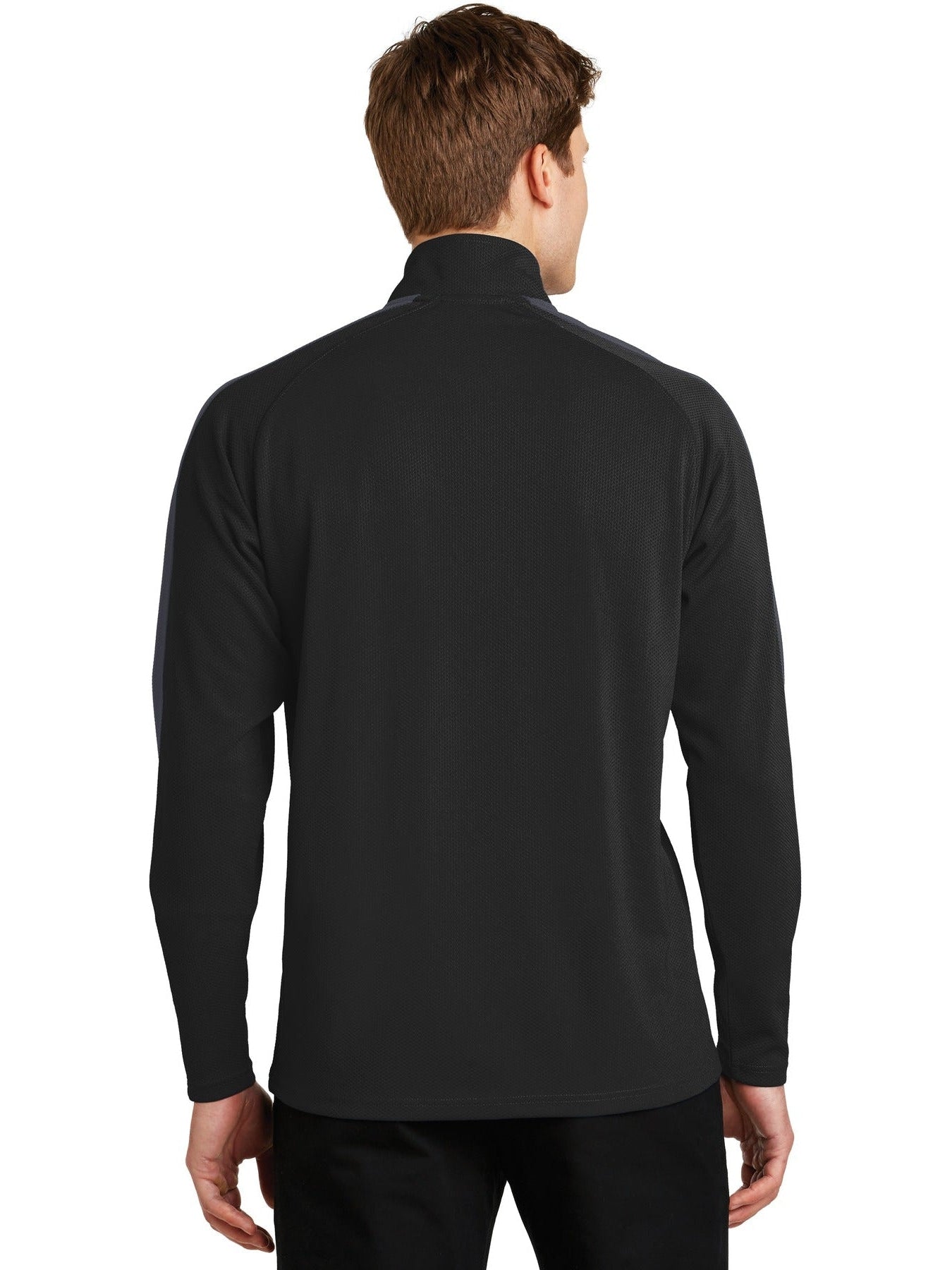 no-logo Sport-Tek Sport-Wick Textured Colorblock 1/4-Zip Pullover-Regular-Sport-Tek-Thread Logic