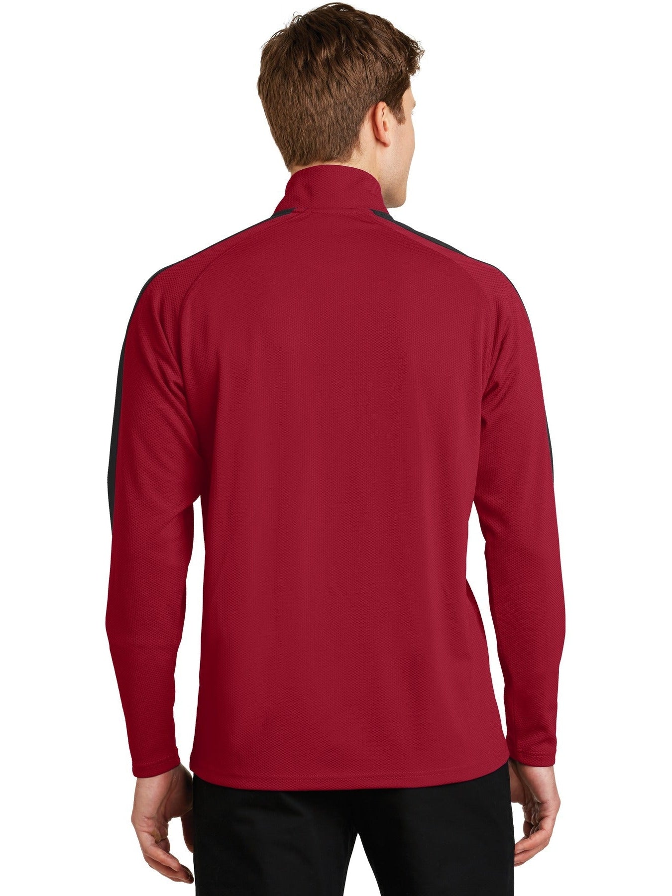 no-logo Sport-Tek Sport-Wick Textured Colorblock 1/4-Zip Pullover-Regular-Sport-Tek-Thread Logic