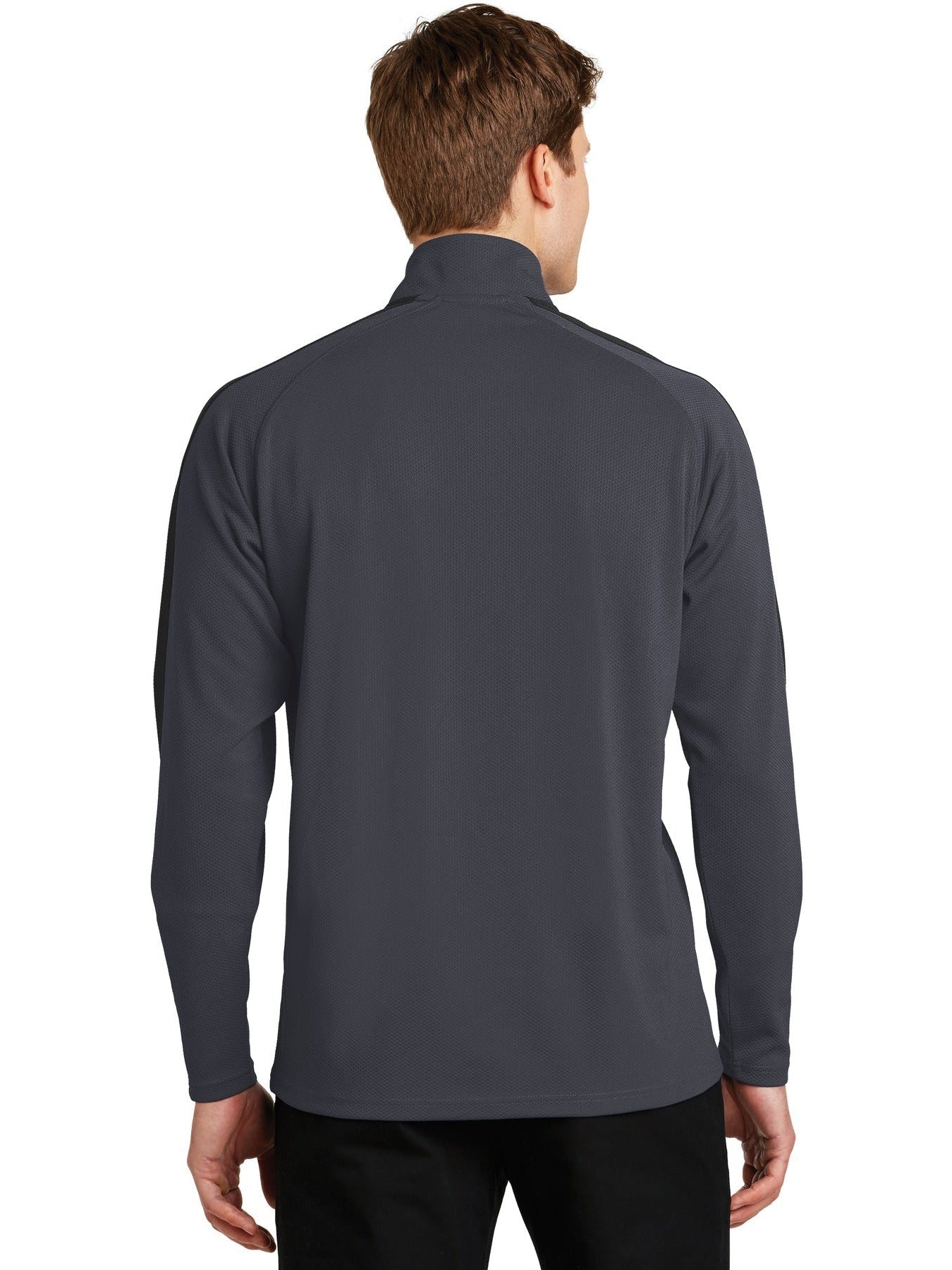 no-logo Sport-Tek Sport-Wick Textured Colorblock 1/4-Zip Pullover-Regular-Sport-Tek-Thread Logic