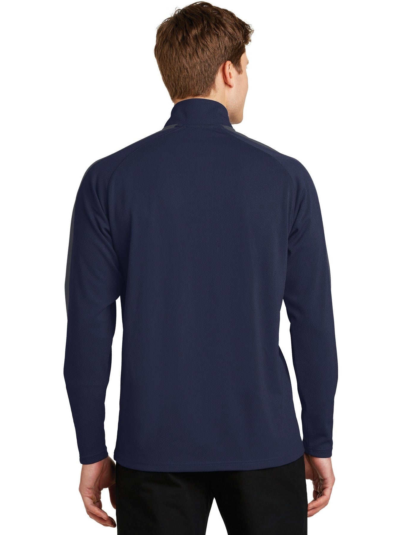 no-logo Sport-Tek Sport-Wick Textured Colorblock 1/4-Zip Pullover-Regular-Sport-Tek-Thread Logic