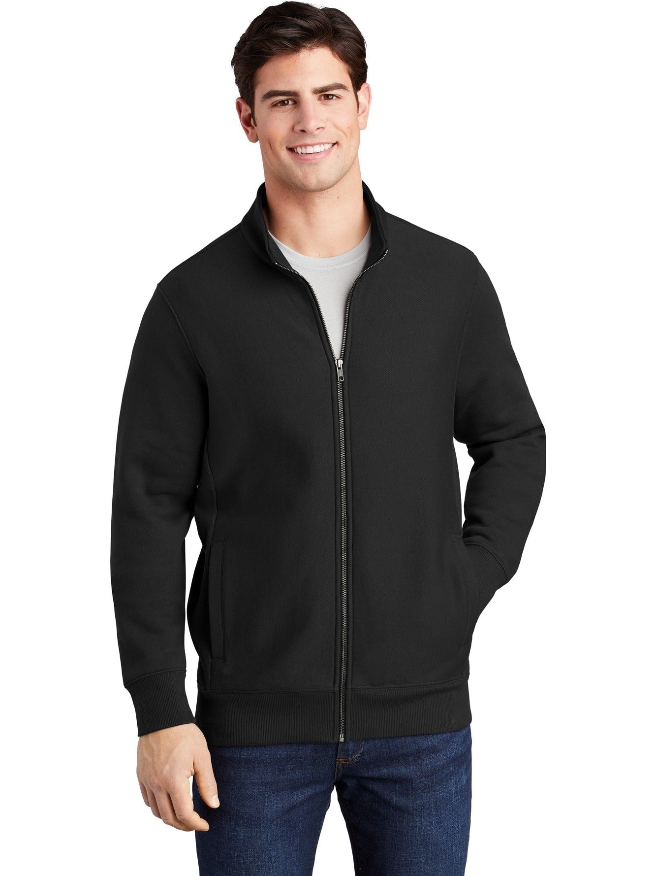 Sport-Tek Super Heavyweight Full-Zip Sweatshirt-Regular-Sport-Tek-Black-S-Thread Logic