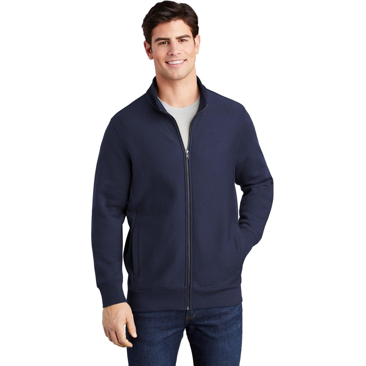 no-logo Sport-Tek Super Heavyweight Full-Zip Sweatshirt-Regular-Sport-Tek-True Navy-S-Thread Logic