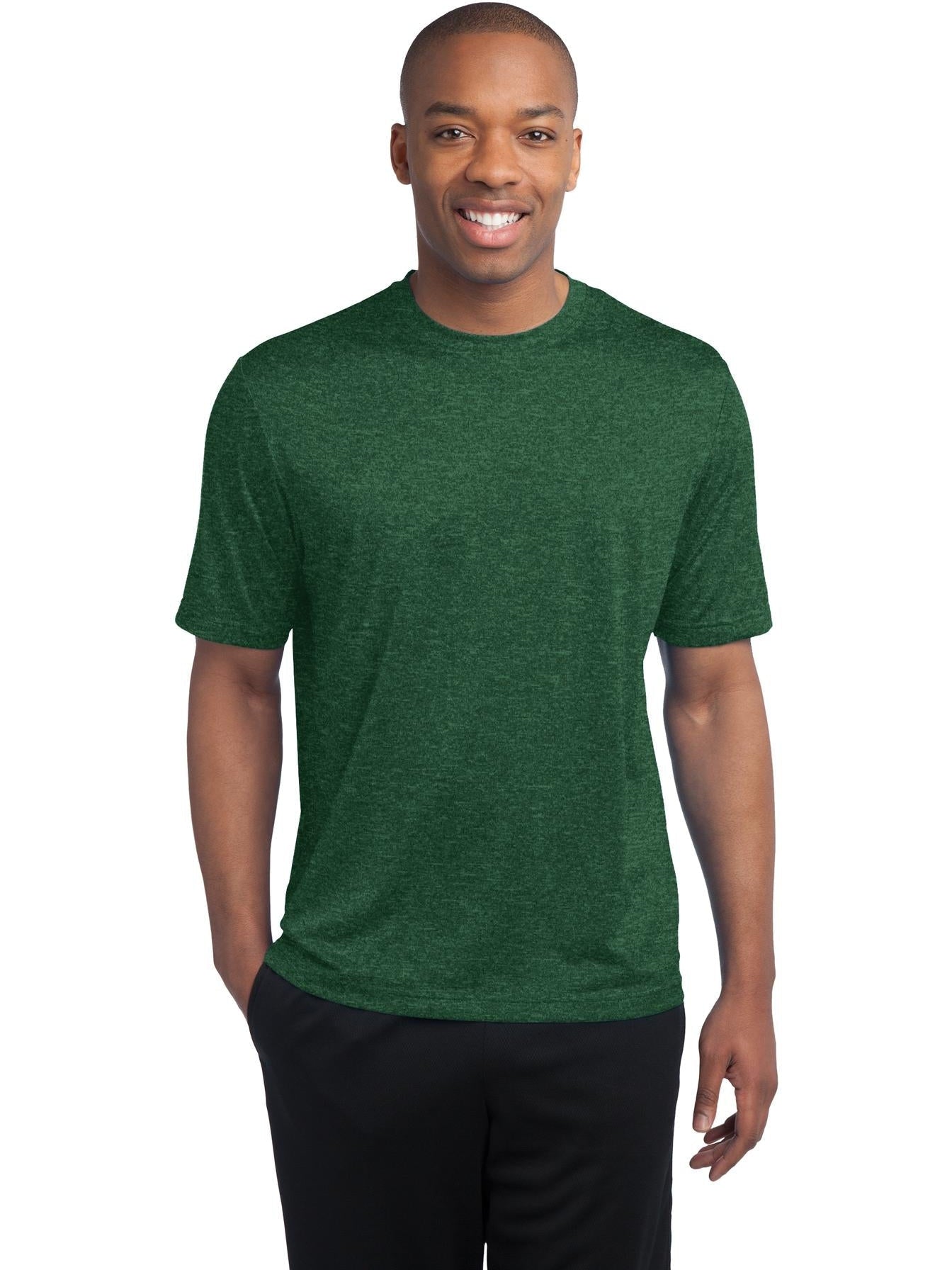 Sport-Tek Tall Heather Contender Tee-Regular-Sport-Tek-Forest Green Heather-LT-Thread Logic