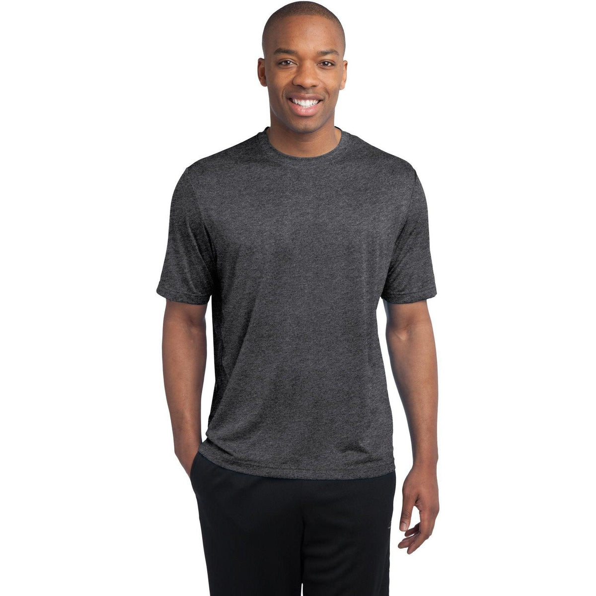 no-logo Sport-Tek Tall Heather Contender Tee-Regular-Sport-Tek-Graphite Heather-LT-Thread Logic