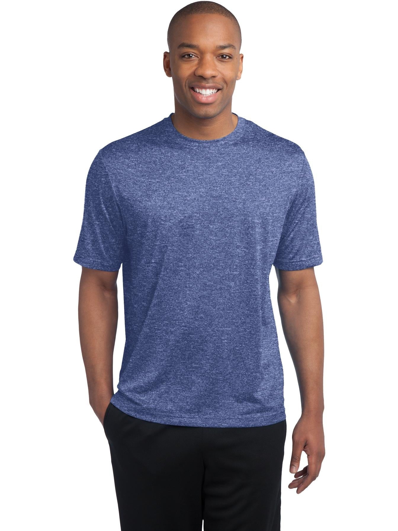 Sport-Tek Tall Heather Contender Tee-Regular-Sport-Tek-True Royal Heather-LT-Thread Logic