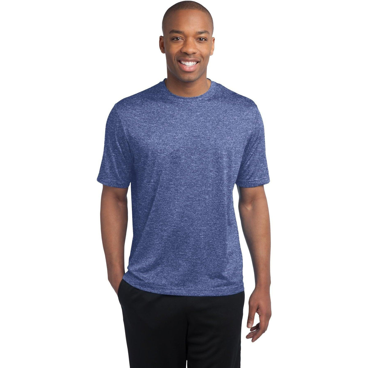 no-logo Sport-Tek Tall Heather Contender Tee-Regular-Sport-Tek-True Royal Heather-LT-Thread Logic