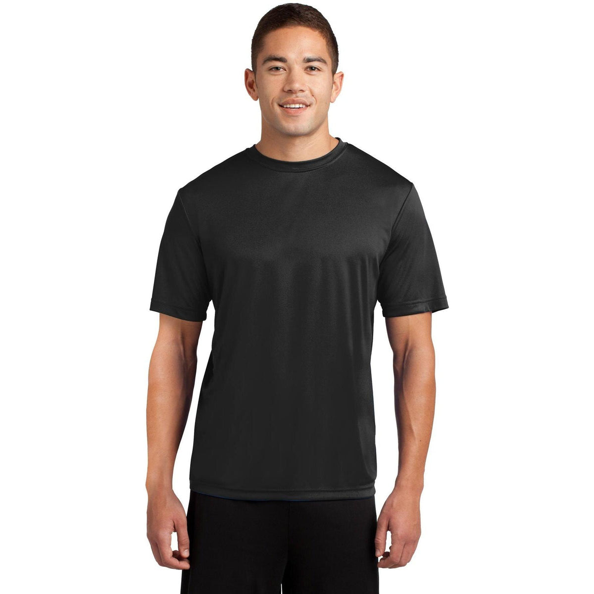 no-logo Sport-Tek Tall PosiCharge Competitor Tee-Polos-Sport-Tek-Black-LT-Thread Logic