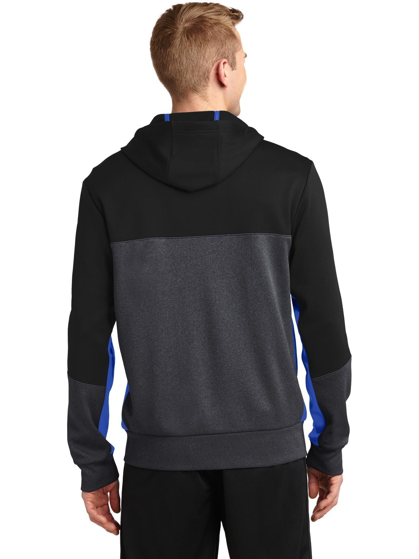 no-logo Sport-Tek Tech Fleece Colorblock Full-Zip Hooded Jacket-Regular-Sport-Tek-Thread Logic