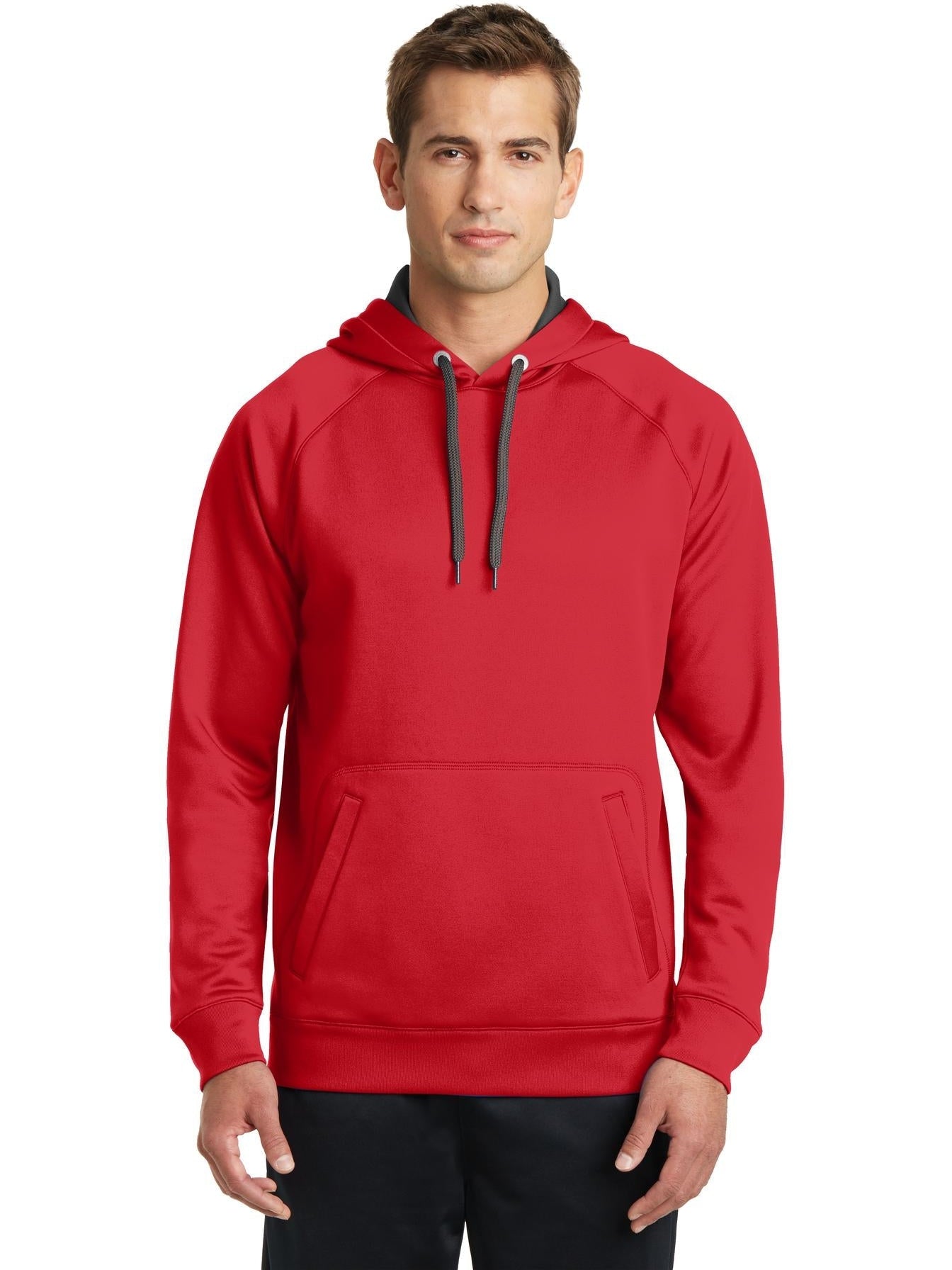 Sport-Tek Tech Fleece Hooded Sweatshirt-Regular-Sport-Tek-True Red-S-Thread Logic