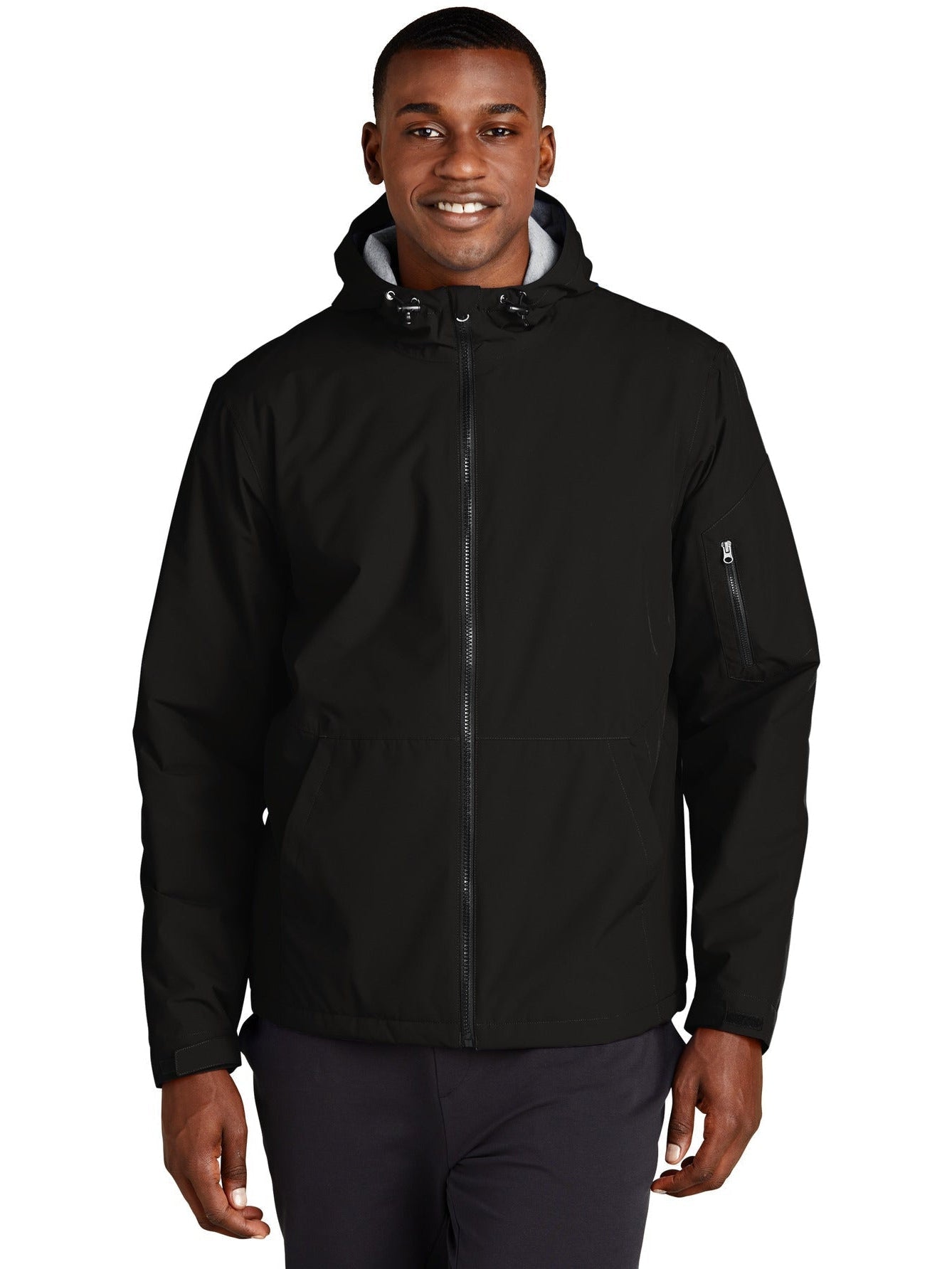 Sport-Tek Waterproof Insulated Jacket-Regular-Sport-Tek-Black-S-Thread Logic