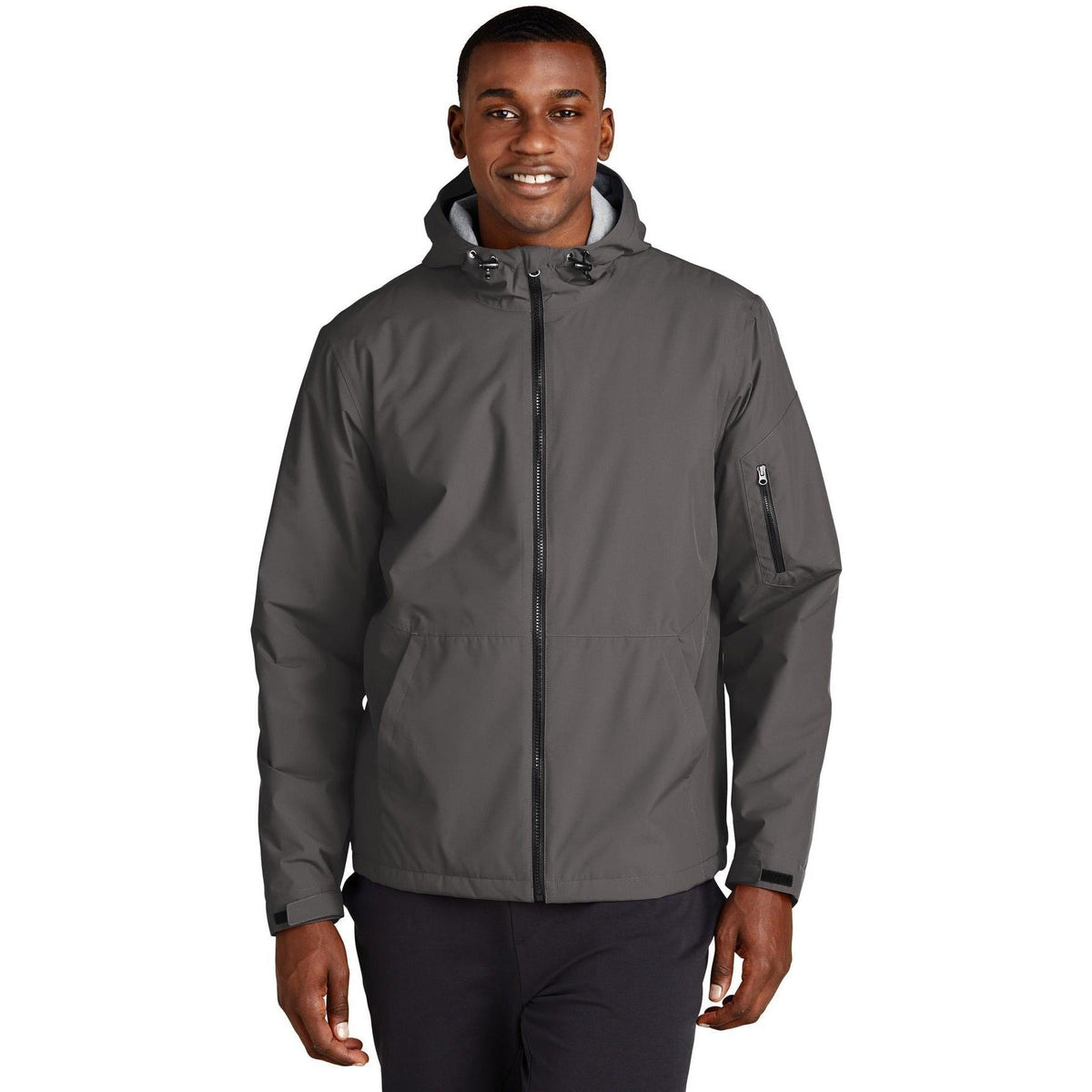 logo-left Sport-Tek Waterproof Insulated Jacket-Regular-Sport-Tek-Graphite-S-Thread Logic