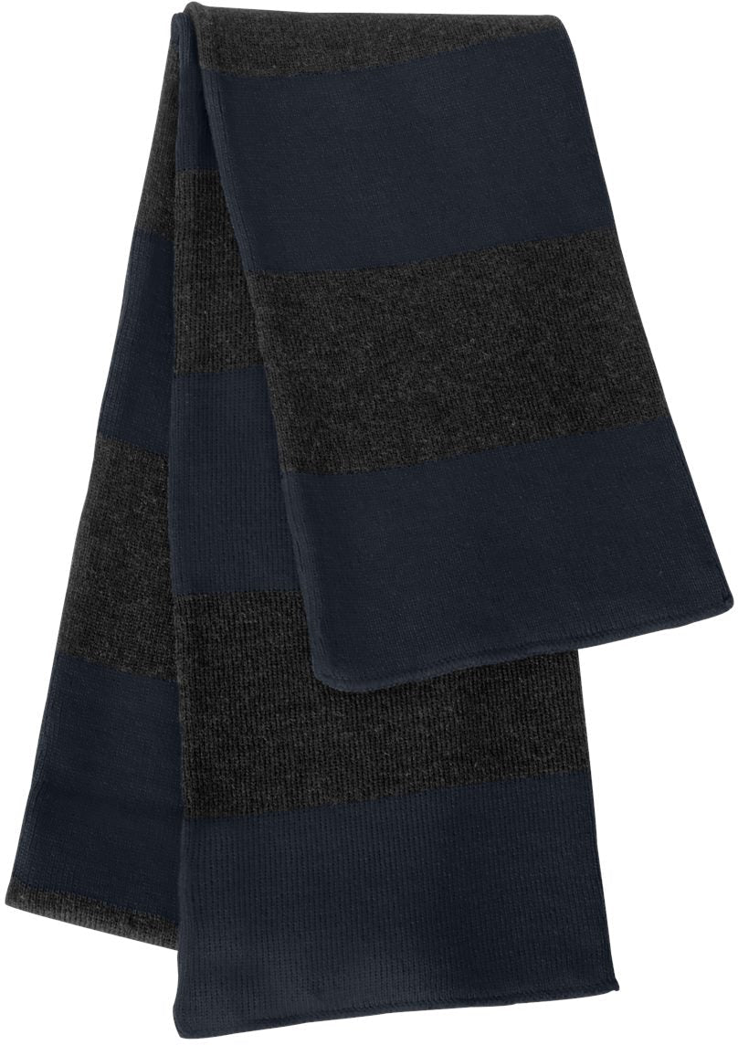 Sportsman Rugby-Striped Knit Scarf