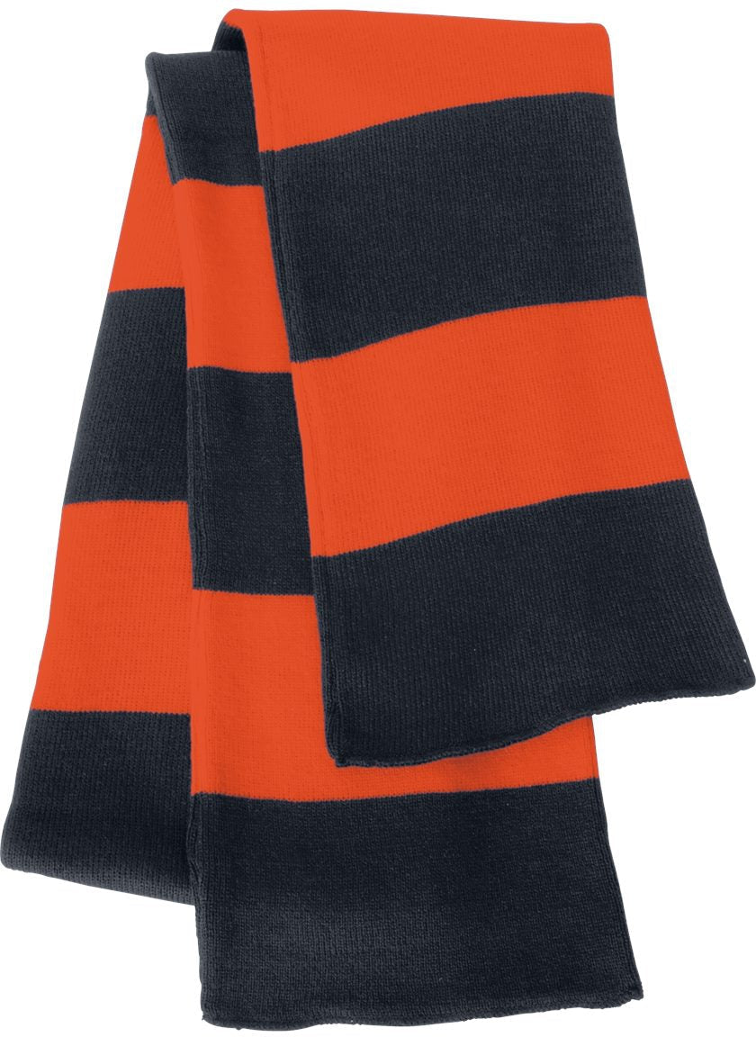 Sportsman Rugby-Striped Knit Scarf