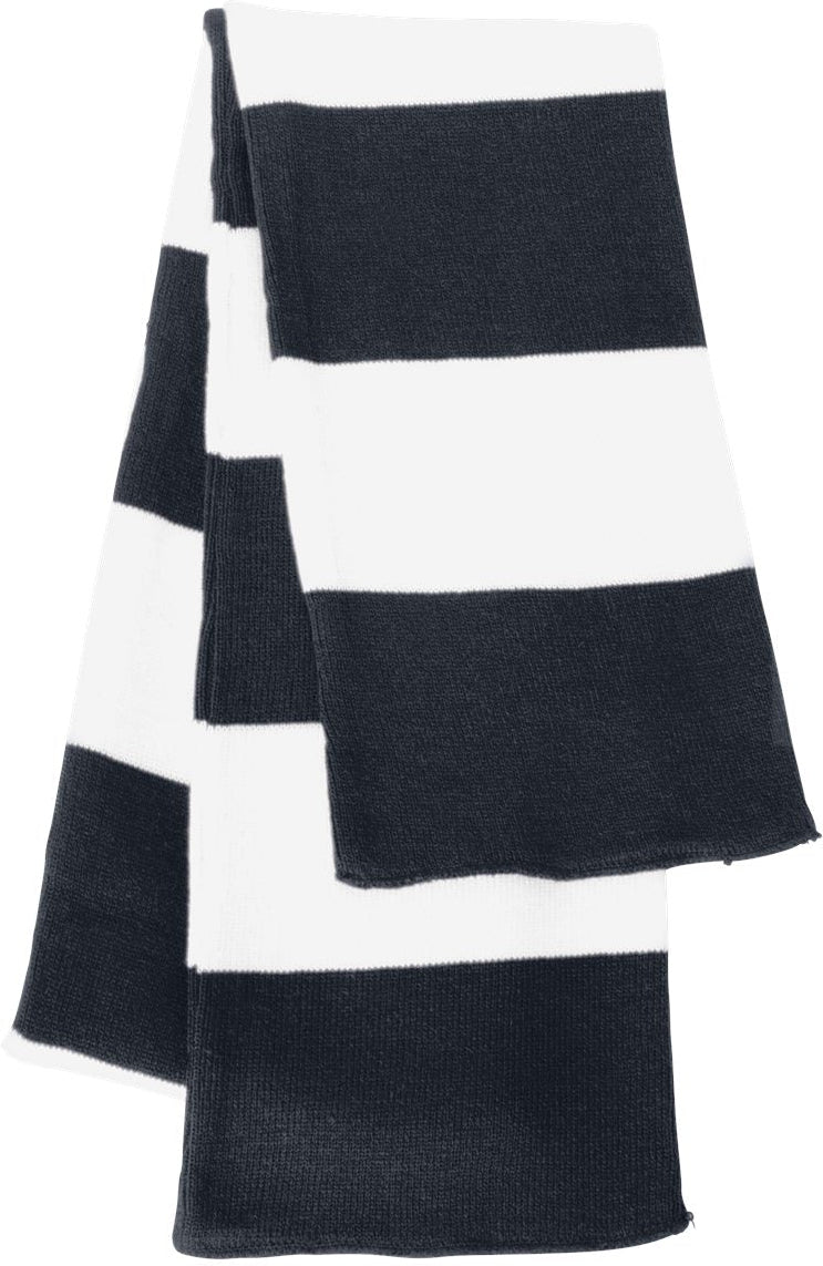 Sportsman Rugby-Striped Knit Scarf