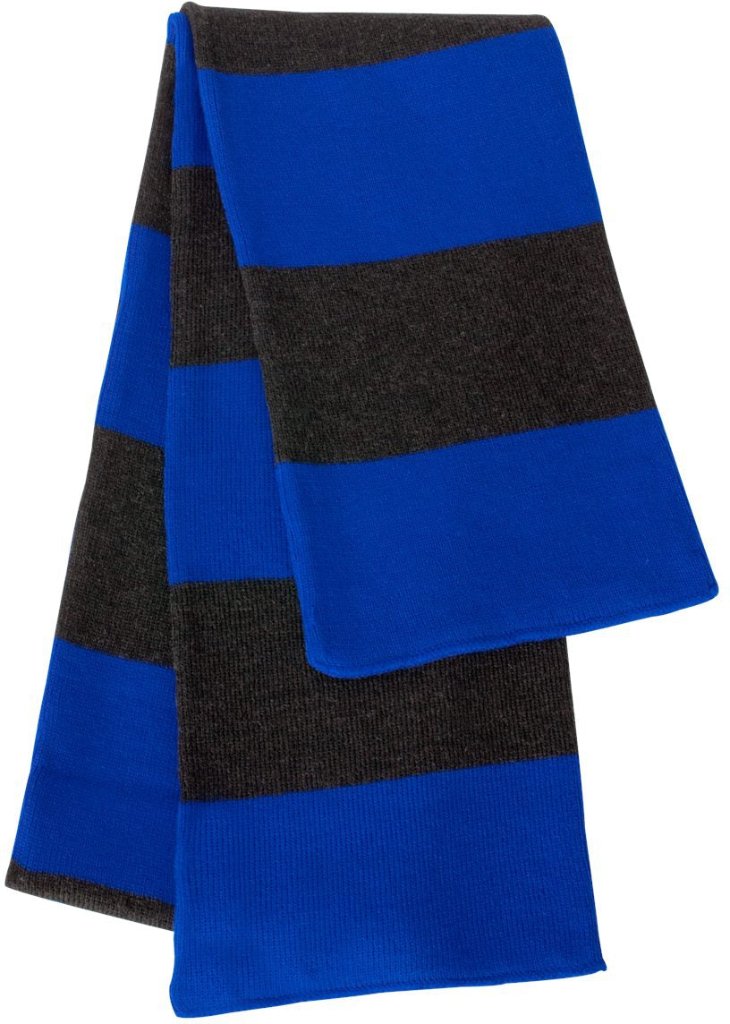 Sportsman Rugby-Striped Knit Scarf