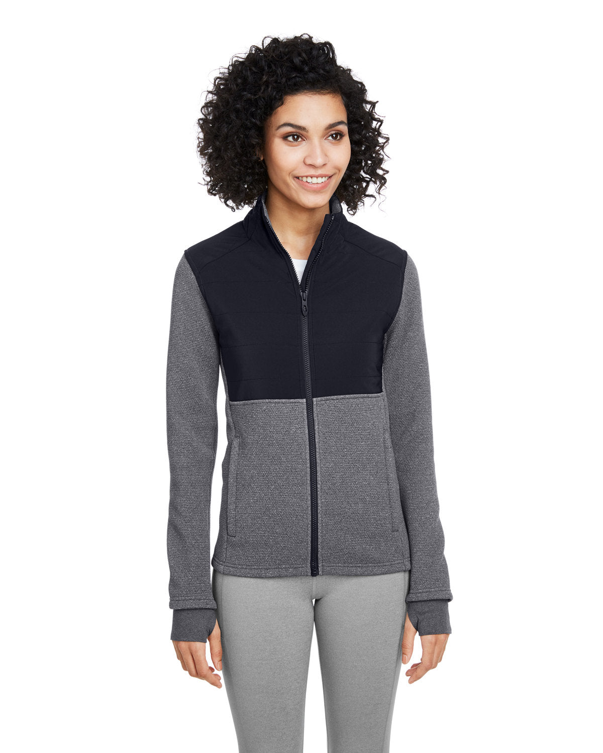 Spyder Ladies Pursuit Jacket-Ladies Jackets-Spyder-Black Heather/Black-S-Thread Logic