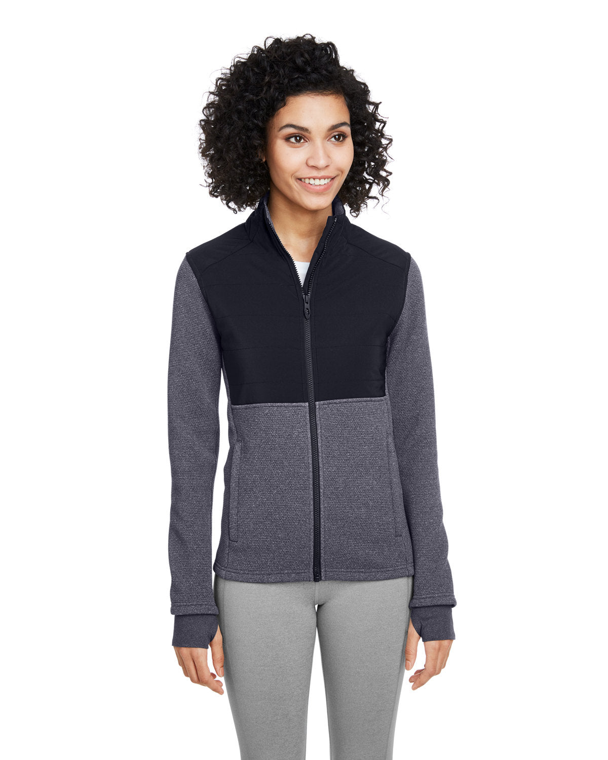 Spyder Ladies Pursuit Jacket-Ladies Jackets-Spyder-Black Heather/Polished-2XL-Thread Logic