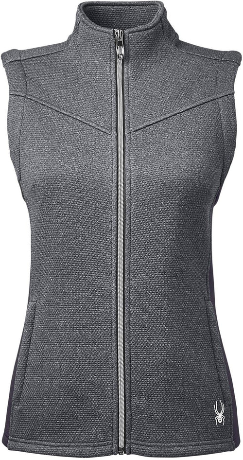 Spyder Ladies Pursuit Vest-Ladies Layering-Spyder-Black Heather/Polished-XS-Thread Logic