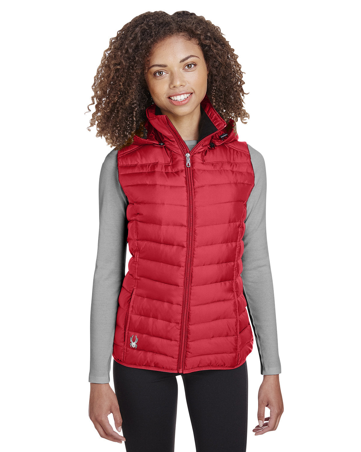 Spyder Ladies Supreme Puffer Vest-Ladies Layering-Spyder-Red-XS-Thread Logic