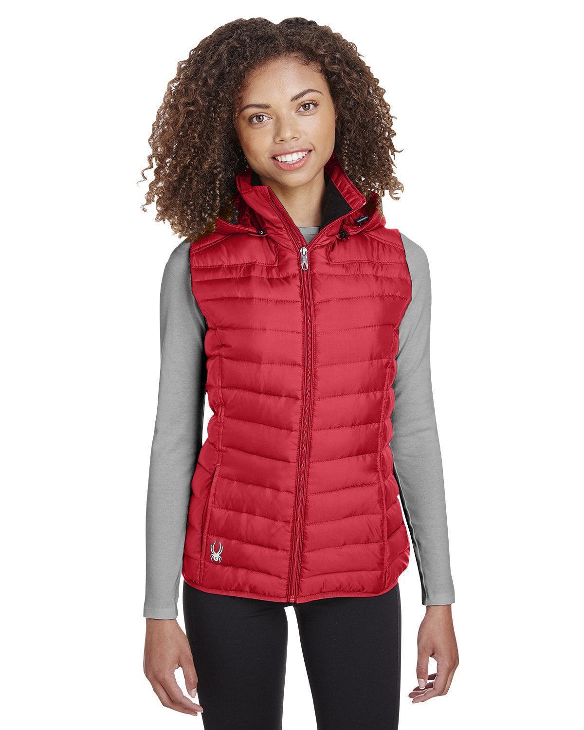 Spyder Ladies Supreme Puffer Vest-Ladies Layering-Spyder-Red-XS-Thread Logic