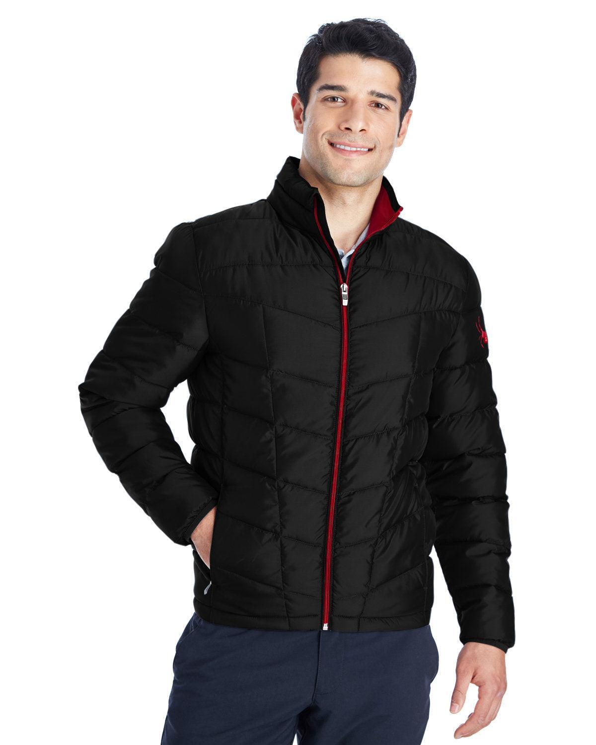 Spyder Pelmo Insulated Puffer Jacket-Men's Jackets-Spyder-Black/Red-S-Thread Logic