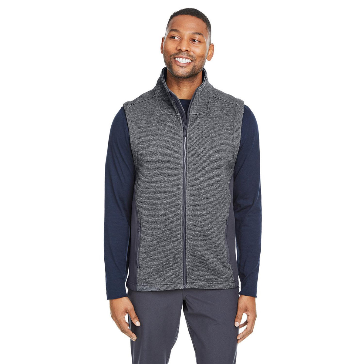 no-logo Spyder Pursuit Vest -Men's Layering-Spyder-Black Heather/Polished-S-Thread Logic