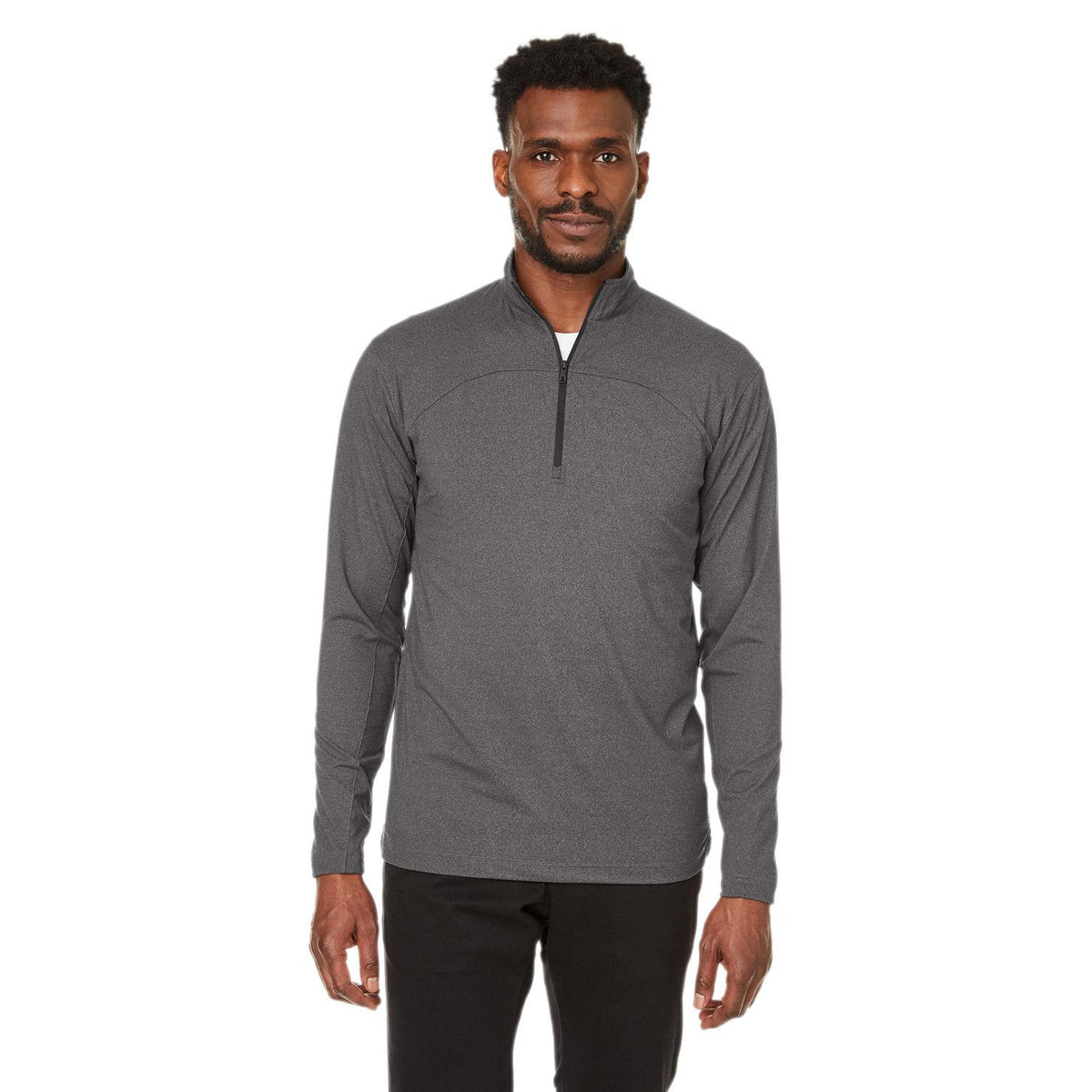 logo-left Spyder Spyre Quarter-Zip-Men's Layering-Spyder-Black Frost-S-Thread Logic