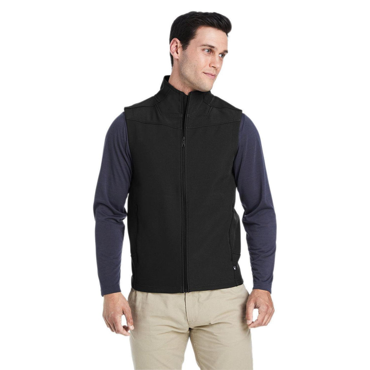 logo-left Spyder Touring Vest-Men's Layering-Spyder-Black-S-Thread Logic