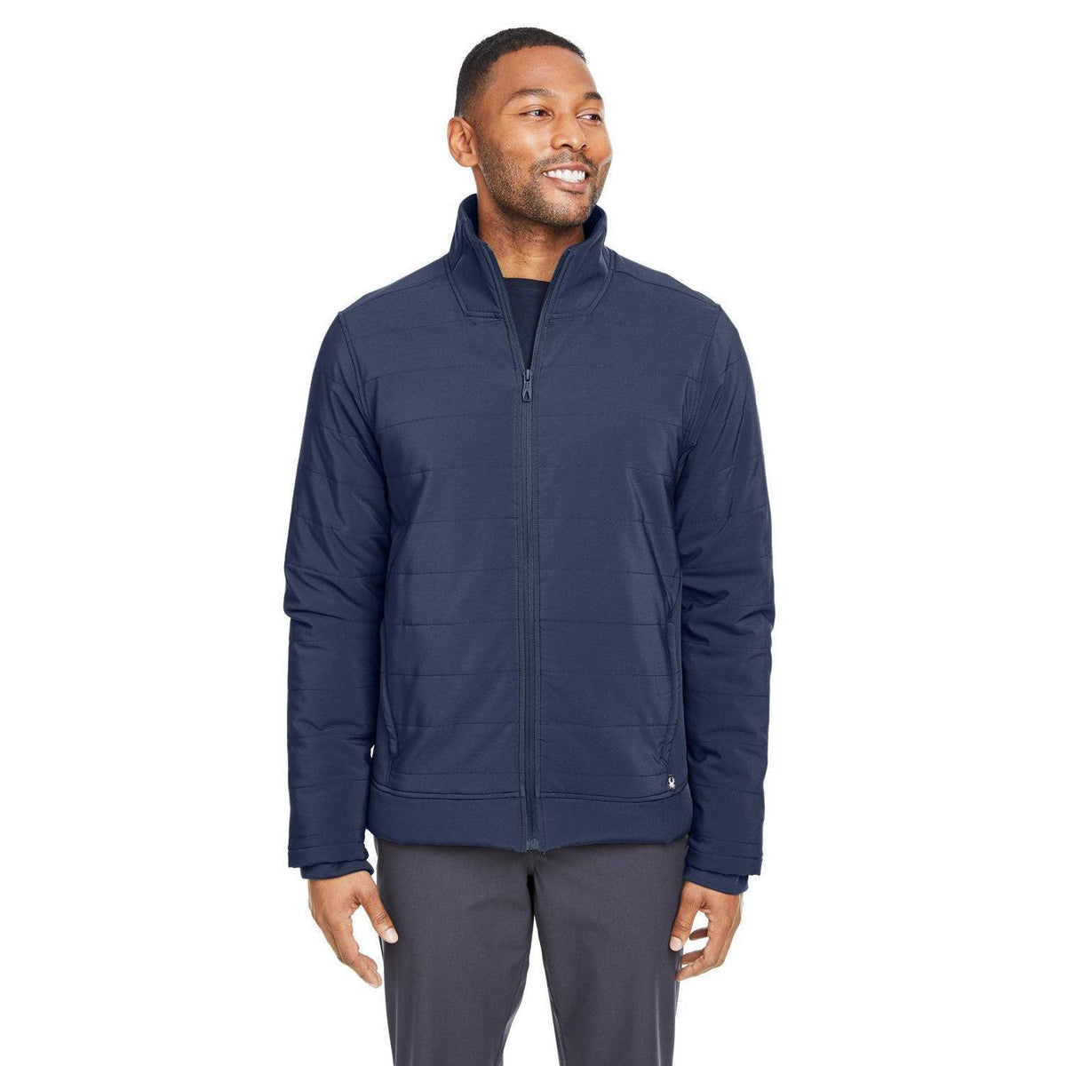 logo-left Spyder Transit Jacket-Men's Jackets-Spyder-Black-3XL-Thread Logic
