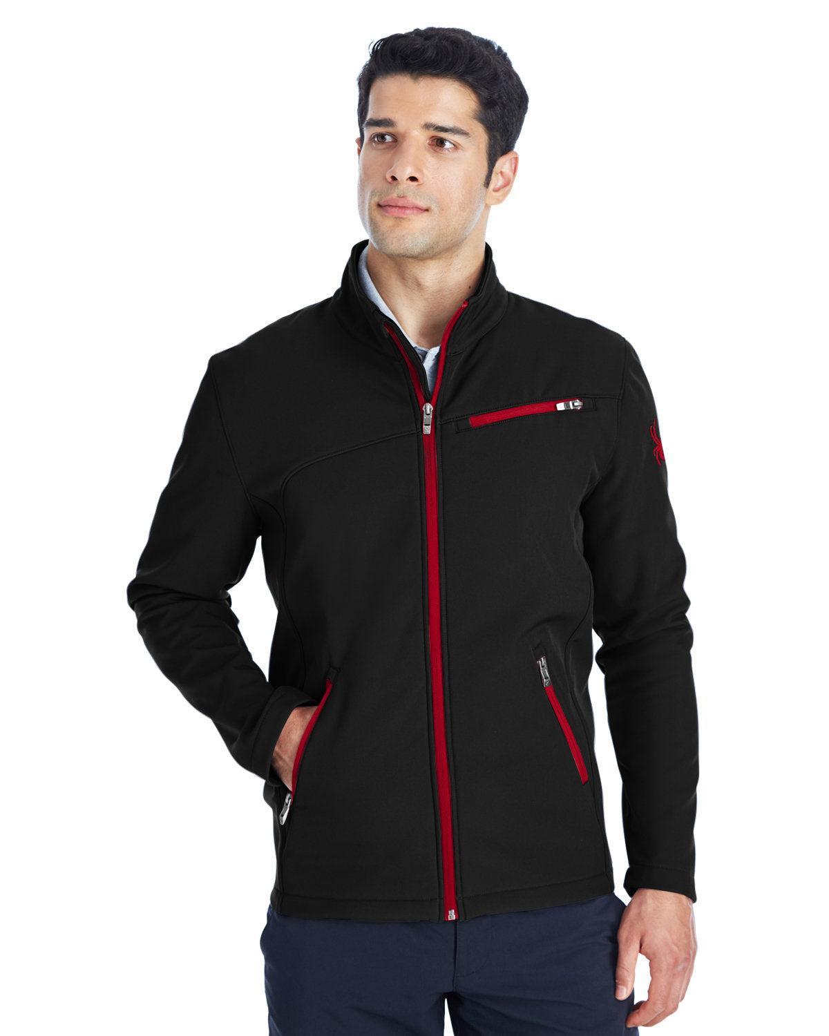 Spyder Transport Soft Shell Jacket-Men's Jackets-Spyder-Black/Red-S-Thread Logic