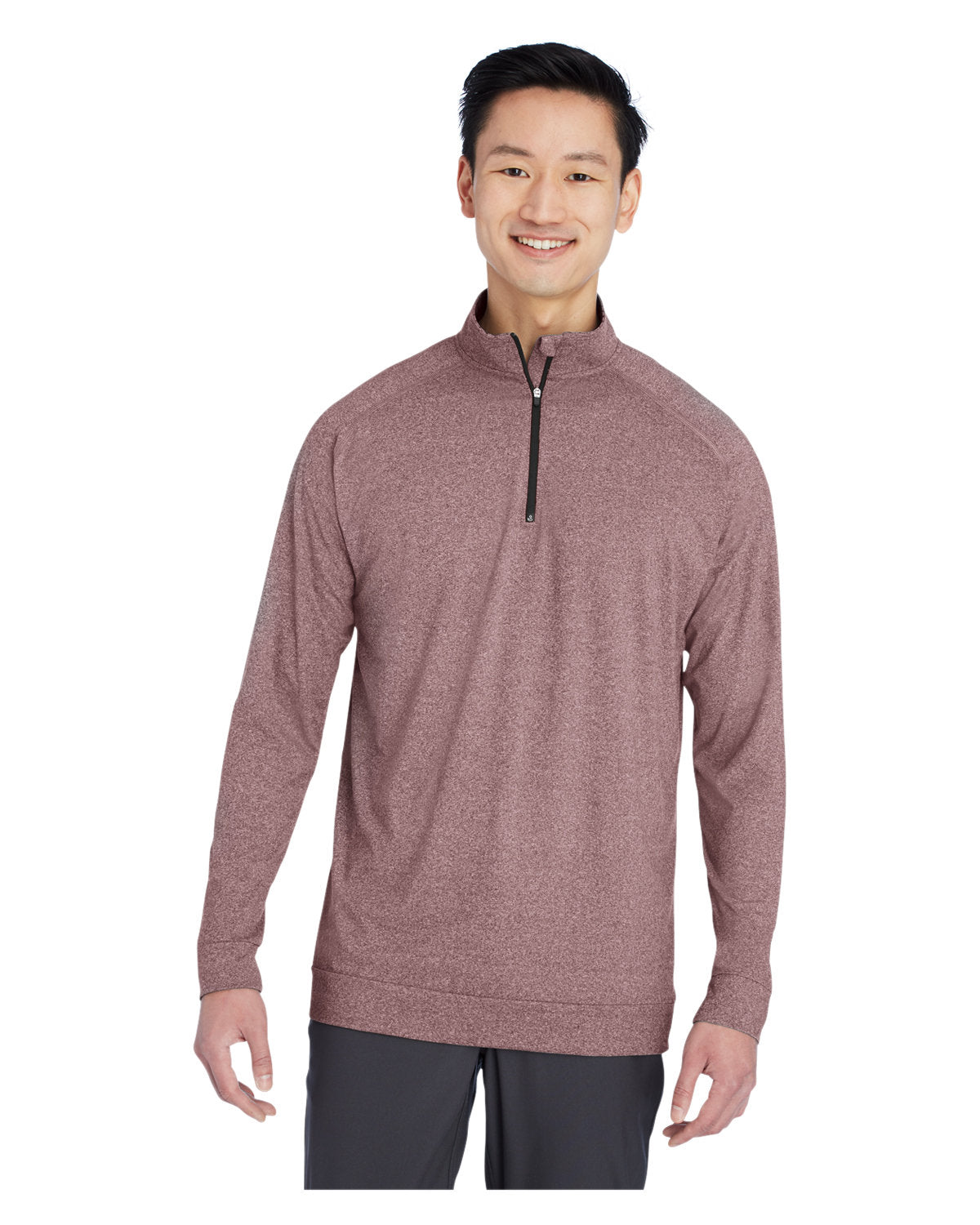 no-logo Swannies Graham Quarter-Zip-Knits and Layering-Swannies Golf-Maroon Heather-S-Thread Logic