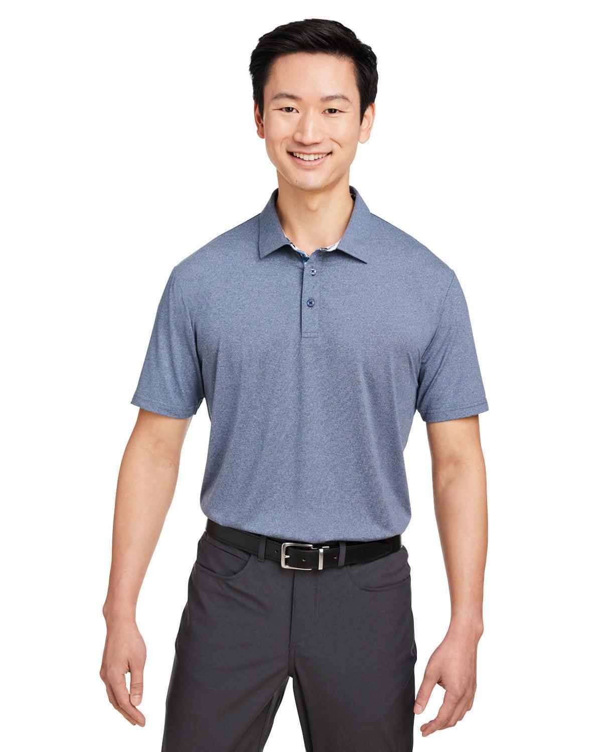 Swannies James Polo-Polos-Swannies Golf-Navy Heather-S-Thread Logic