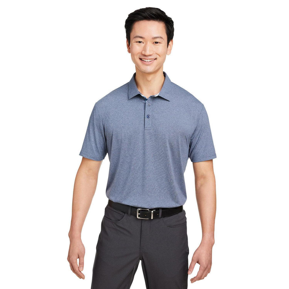 no-logo Swannies James Polo-Polos-Swannies Golf-Navy Heather-S-Thread Logic