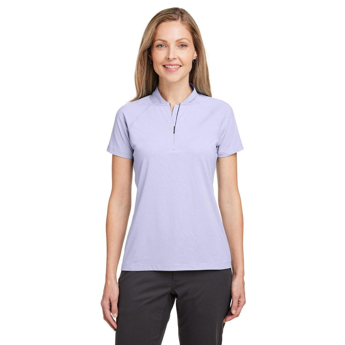 no-logo Swannies Ladies Quinn Polo-Polos-Swannies Golf-Lilac Grey Heather-XS-Thread Logic