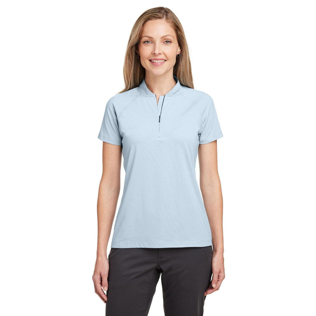 no-logo Swannies Ladies Quinn Polo-Polos-Swannies Golf-Sky Heather-XS-Thread Logic