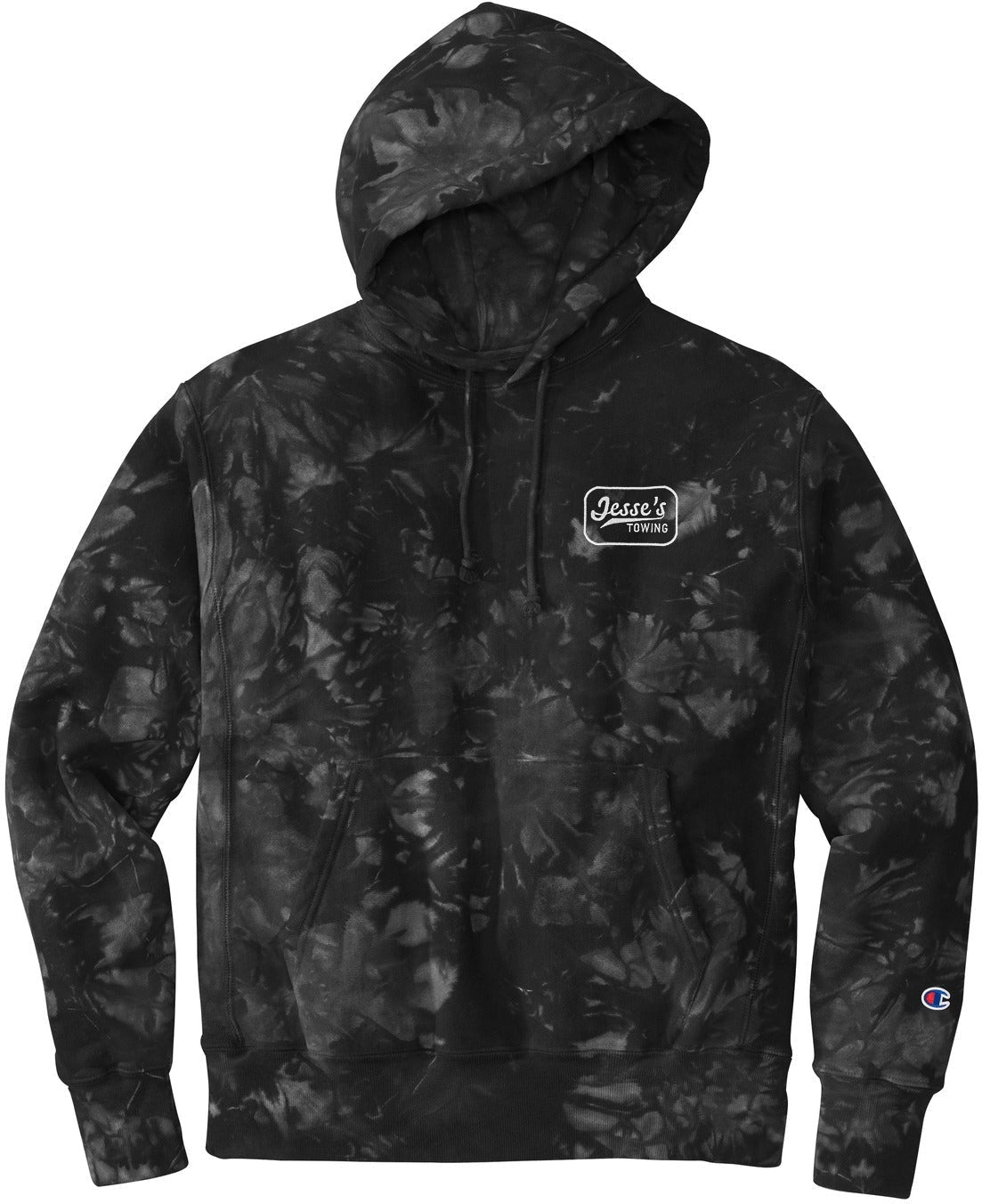 no-logo Champion Reverse Weave Scrunch-Dye Tie-Dye Hooded Sweatshirt-Regular-Champion-Thread Logic