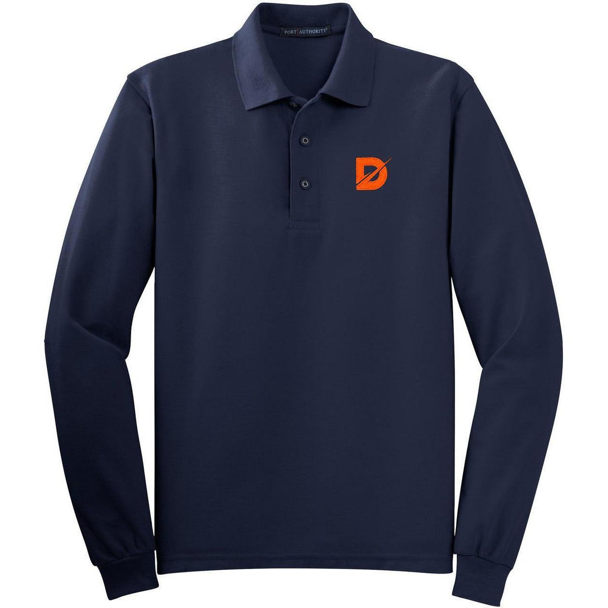 no-logo Port Authority Tall Silk Touch Long Sleeve Polo-Polos-Port Authority-Thread Logic