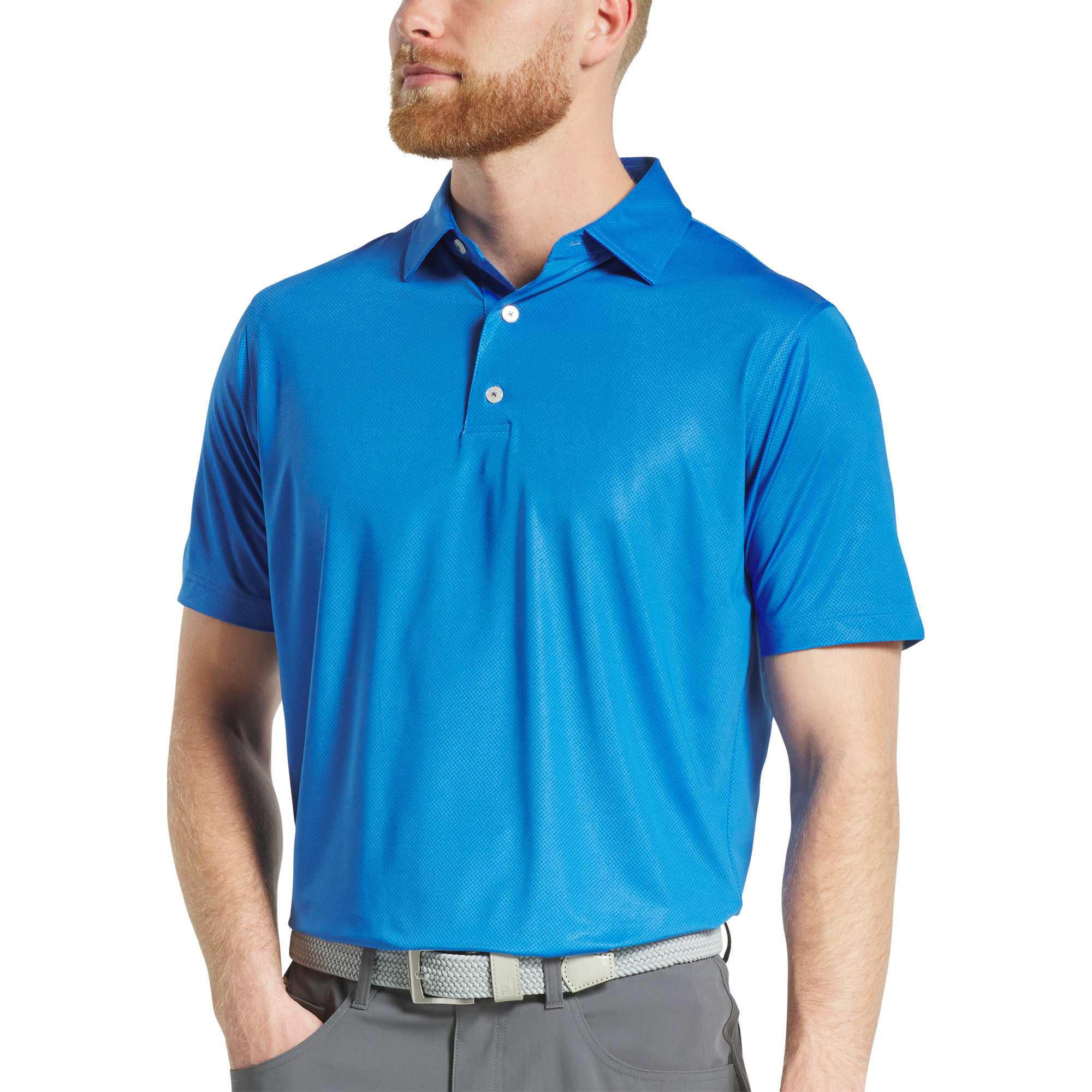 no-logo FootJoy Tonal Dot Performance Golf Polo-FootJoy-Royal-S-Thread Logic