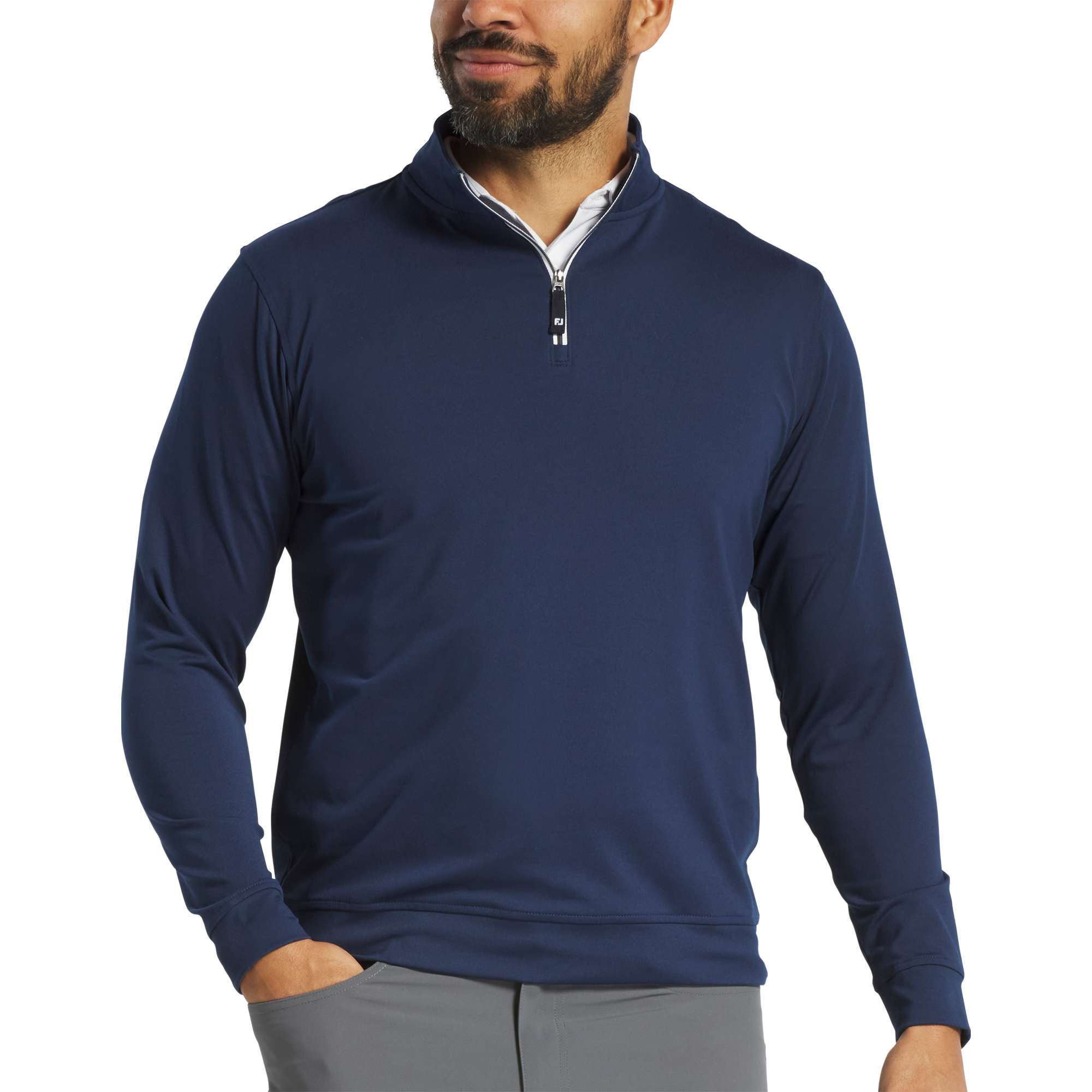 no-logo FootJoy Performance Quarter-Zip Pullover-FootJoy-Navy-S-Thread Logic