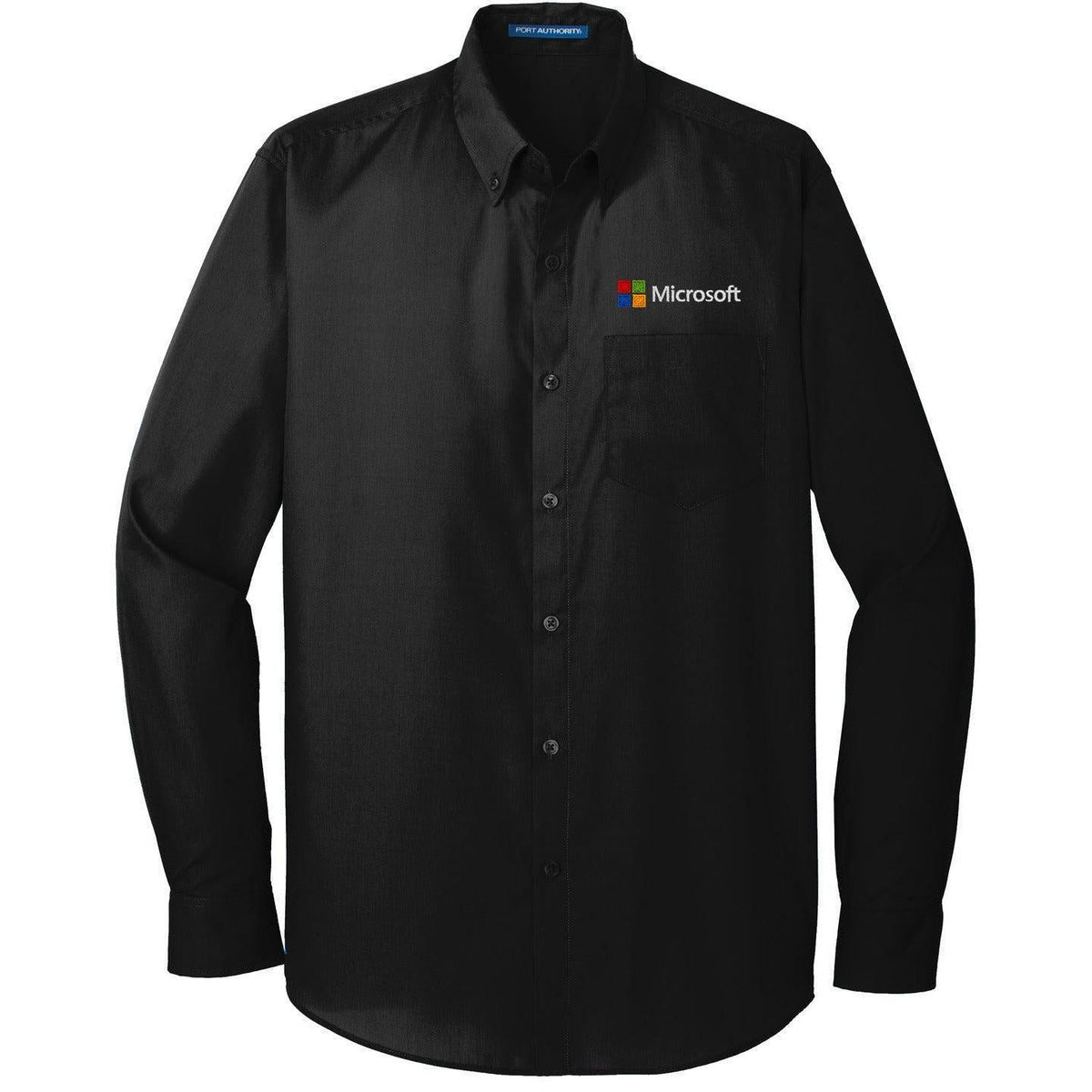 no-logo Port Authority Tall Long Sleeve Carefree Poplin Shirt-Dress Shirts-Port Authority-Thread Logic