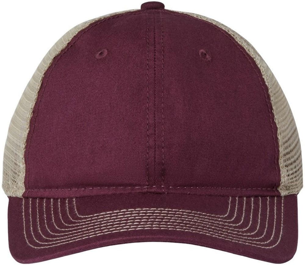 The Game Soft Trucker Cap-Apparel-The Game-Dark Maroon/ Khaki-Adjustable-Thread Logic