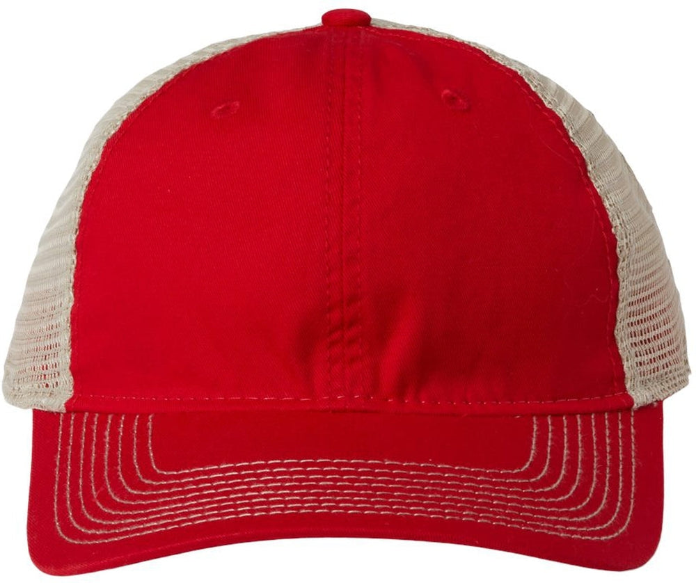The Game Soft Trucker Cap-Apparel-The Game-Red/ Khaki-Adjustable-Thread Logic
