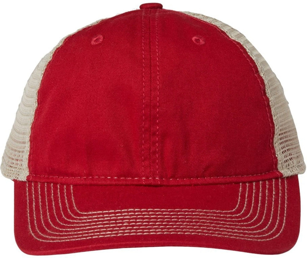 The Game Soft Trucker Cap-Apparel-The Game-Vintage Red/ Khaki-Adjustable-Thread Logic
