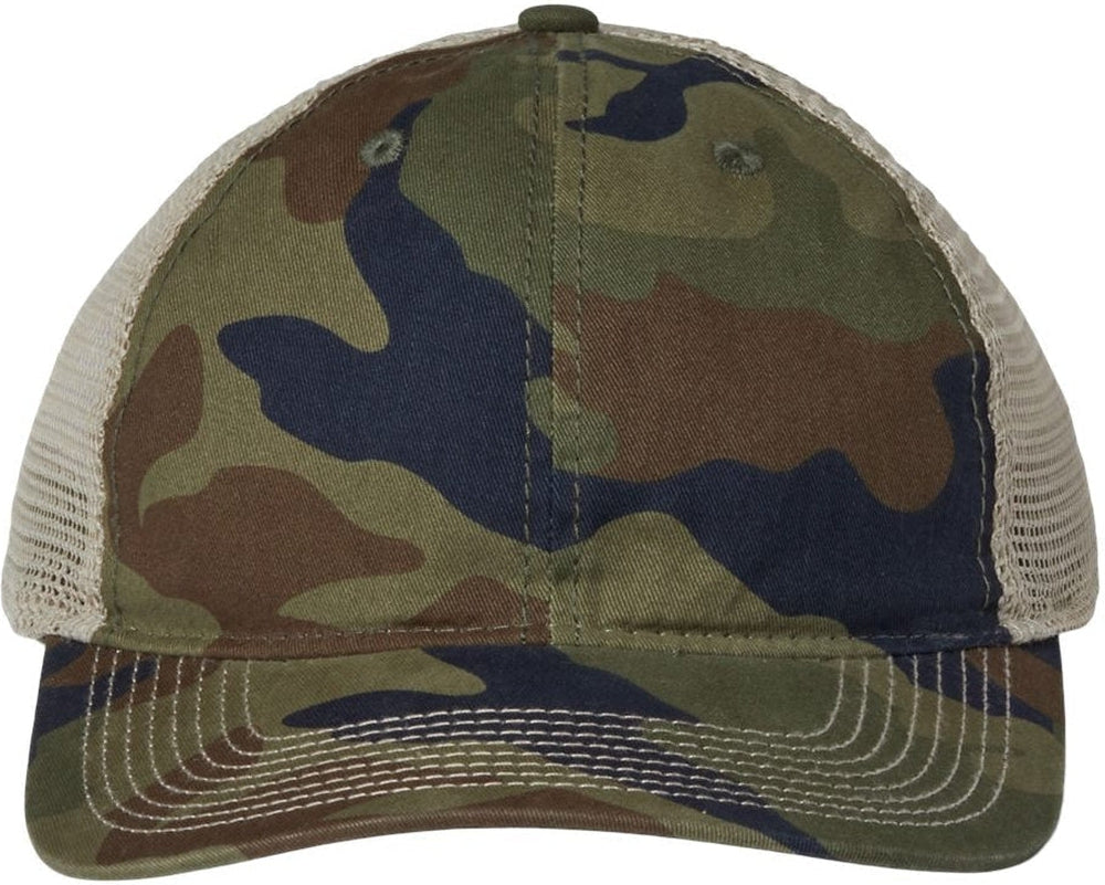 The Game Soft Trucker Cap-Apparel-The Game-Woodland/ Khaki-Adjustable-Thread Logic