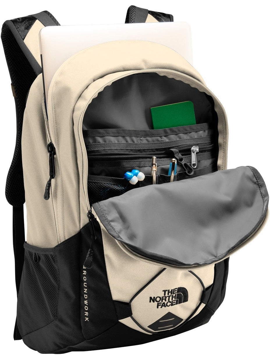 no-logo The North Face Groundwork Backpack-Regular-The North Face-Rainyday Ivory Dark Heather/TNF Black-Thread Logic