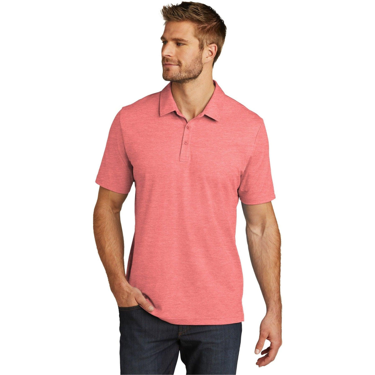 no-logo TravisMathew Oceanside Heather Polo-Regular-TravisMathew-Thread Logic