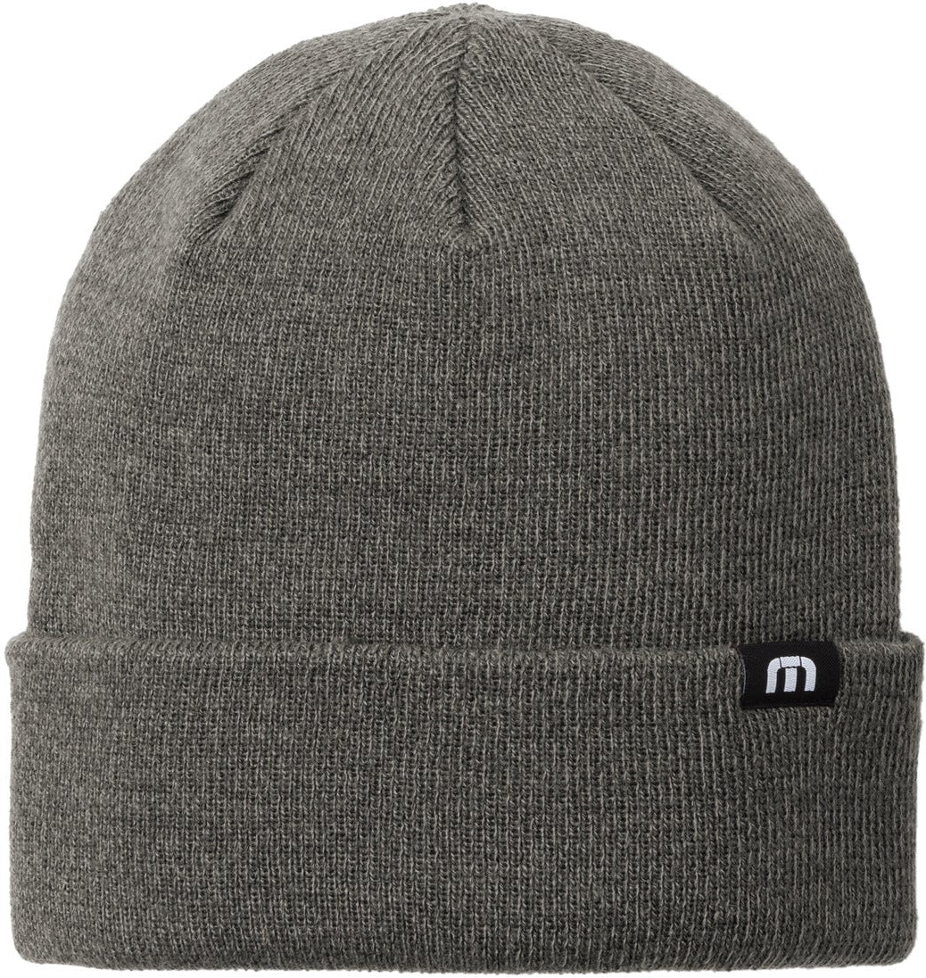 no-logo TravisMathew Solid Cuffed Beanie-New-TravisMathew-Dark Grey Heather-1 Size-Thread Logic
