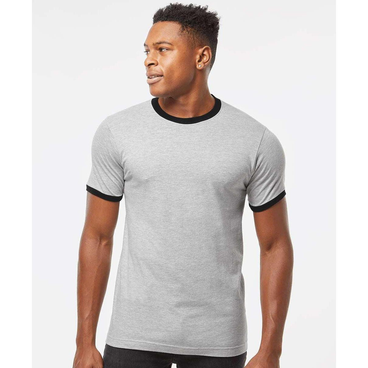 no-logo Tultex Unisex Fine Jersey Ringer T-Shirt-T-Shirts-Tultex-Thread Logic