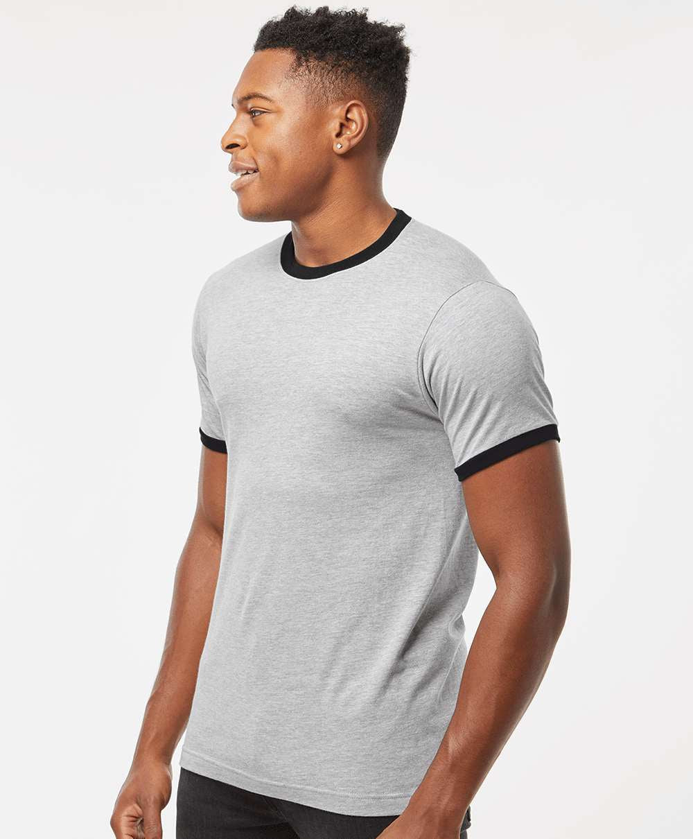 no-logo Tultex Unisex Fine Jersey Ringer T-Shirt-T-Shirts-Tultex-Thread Logic